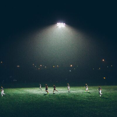 The all-weather pitch on switch-on night